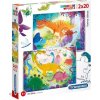 CLEMENTONI Puzzle Legrační dinosauři 2x20 dílků