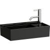 Umývadielko KARTELL by Laufen 460x280 mm, bez prepadu, 1 otvor pre batériu v strede, čierna lesklá