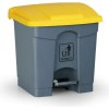 Nášľapný viacúčelový kôš na odpadky, 30 l, 350 x 400 x 340 mm, žltá