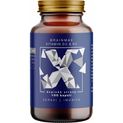 BrainMax Vitamin D3 & K2 D3 5000 IU K2 jako MK7 150 mcg 100 kapsúl