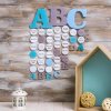 INSPIO Kalendár ROZVRH hodín na stenu - ABC modrý 30x20 školský rozvrh modrá