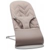 Babybjörn Lehátko BLISS Woven Sand Grey Woven Petal sv.šedá