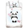 Carbotex Bavlnená posteľná bielizeň Cute Panda 100x135, 40x60 cm