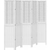 Izbová zástena, 5-dielna, biela, masívne drevo paulownia
