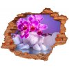 Samolepiaca nálepka betón Orchidea a srdce 90x70 cm