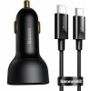 Nabíječka do auta Baseus Superme, USB, USB-C, 100W + kabel USB-C (černá) Varianta: uniwersalny