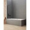 New Trendy P-0077-WP NEW SOLEO BLACK vaňová zástena 50 cm, vzpera, 50 x 140 cm, čierna