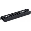 CTnet 19'' vyväzovací panel s plastovou lištou 1U, priechodný, čierny 321022
