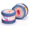 Yarn Art příze Flowers 262 růžová, béžová a jeans