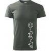 Hory bicykel úsmev - Klasické pánske tričko vyššej gramáže - 2XL ( Tmavá bridlica (sivá so zeleným nádychom) )