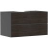 Hansgrohe Xevolos E Umývadlová skrinka 98x56x55 cm, 2 zásuvky, matná sivá/tmavý dub 54192730-HG