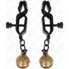 Kink - Bell Jaw Style Nipple Clamps Black 7 cm