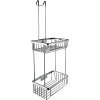 Nimco Polica do kúpeľne a sprchy dvojposchodová drôtená – kov Kibo Ki-14017D-H-26