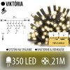 Viktória led svetelná záclona vonkajšia flash - 350led - 21m teplá biela / flash prebliknutie teplá biela