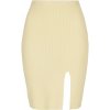 Ladies Rib Knit Skirt softyellow