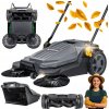 Ručný zametací stroj Powermat PM-ZR-650M | pracovná šírka 650 mm | 20 l