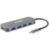 USB Hub D-Link USB-C na 4x USB 3.0 s funkciou Power Delivery (DUB-2340) sivý