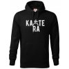 Karate bojovník - Mikina pánska Cape s kapucňou - 4XL ( Čierna )