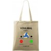 Volejbal volá - Taška bavlnená - 42 x 38 cm ( Naturalna )
