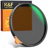 52mm Black Mist 1/4 and ND2-ND32 (1-5 Stop) Variable ND Lens Filter 2 in 1 with 28 Multi-Layer Coatings - Nano X Series K&F Concept