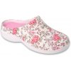 Dámske šľapky Dr.Orto 154D104 biele s kvietkami-v ext. sklade