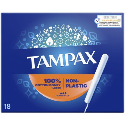 Tampax NON-PLASTIC Super Plus 18 ks
