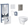 Grohe Rapid SLX - Set predstenovej inštalácie, klozetu, dosky SoftClose, tlačidla Skate Cosmopolitan a súpravy na vhadzovanie tabliet, kefovaný Hard Graphite SANI11BB5126