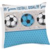 Obliečka na vankúš FUTBAL tyrkysová 40x40 cm Made in Italy