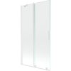 Mexen Velar, 2-krídlová posuvná vaňová zástena 100 x 150 cm, 8mm číre sklo, biely profil, 896-100-000-01-20