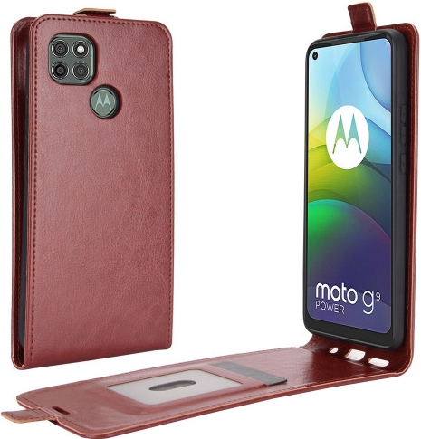 PROTEMIO 27450 Vyklápacie puzdro Motorola Moto G9 Power hnedé