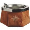 MARINE BUSINESS Popolník s vekom SIMIL semišovo hnedý INOX LINE ASHTRAY HEAVY CAMEL