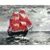 ZUTY Maľovanie podľa čísel MESAČNÝ SVIT A PLACHETNICA NA MORI Rámovanie vypnuté plátno na rám Rozmer 80 x 100 cm