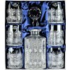 Set krištáľová brúsená karafa whisky 1 + 6 pohárov