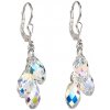 Evolution Group Strieborné náušnice s krištáľmi Swarovski AB efekt slza 31140.2, darčekové balenie
