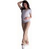 Be MaaMaa Bavlnené, tehotenské nohavice s regulovateľným pásom - béžové XXXL (46)