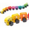 Cubika farebná húsenica s číslami hračka s magnetmi
