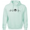EKG včela - Oversized mikina pánska Moon - kratšia + širšia - 3XL ( Frost )