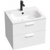 Ravak SD Chrome II skrinka pod umývadlo 80x49x50 cm 2 zásuvky madlo biele 152 mm Biela X000001778