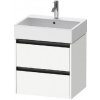 Duravit Ketho.2 - Umývadlová skrinka, 55x58x46 cm, 2 zásuvky, matná biela K25275018180000