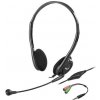 Genius HS-200C Headset, drôtový, náhlavný, mikrofón, redukcia na 1× 3,5 mm jack, čierny