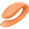 Glam Couples Vibrator (Orange), vibrátor pre páry s diaľkovým ovládaním