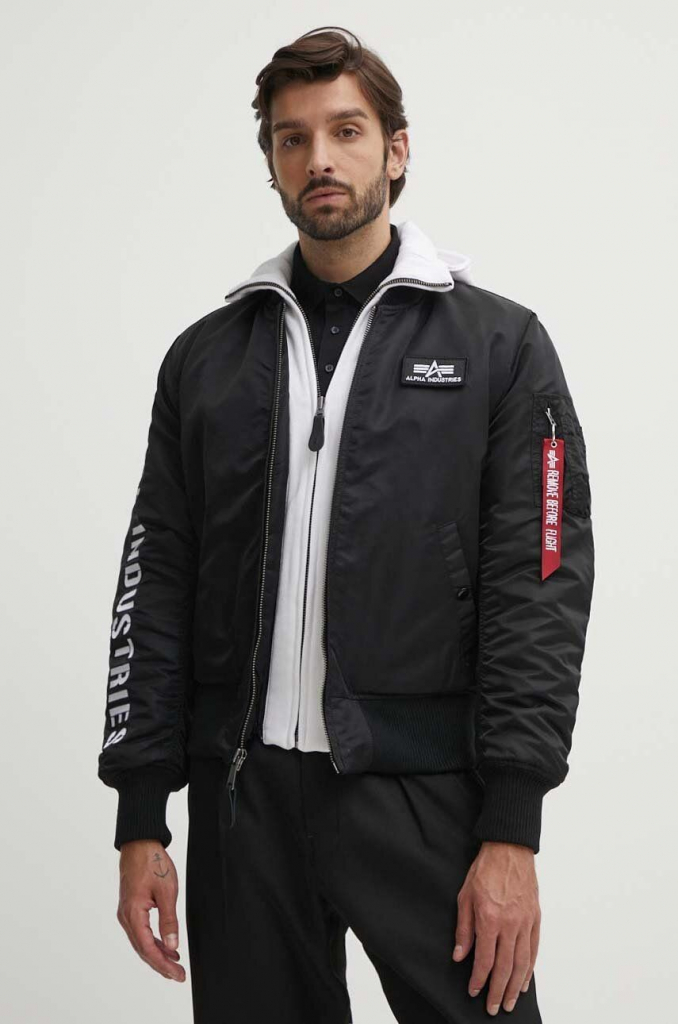 Alpha Industries bunda MA-1 D-Tec SE 1331 4.95 pánska čierna zimná 133104.95