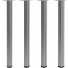 Walteco Sada nábytkových nôh ø 60 x 700 mm oceľ šedá 100 kg 4 ks 50634