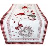 Vianočný gobelínový behúň na stôl Hviezdny škriatok Chenille IT036 40x130 cm Viacfarebná