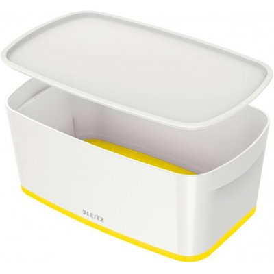 Leitz Úložný box s vekom MyBox, veľkosť S biela/žltá