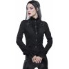 tričko gotický and punk DEVIL FASHION 3D appliqued shoulder gothic Čierna