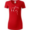 Kôň a ja silueta - Dámske tričko z organickej bavlny Origin (GOTS) - 2XL ( Červená )