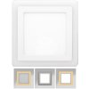 Dvojfarebný LED štvorec 19,5x19,5cm, 12W+4W, 4000K+2700K (LED-DUO-S12W)
