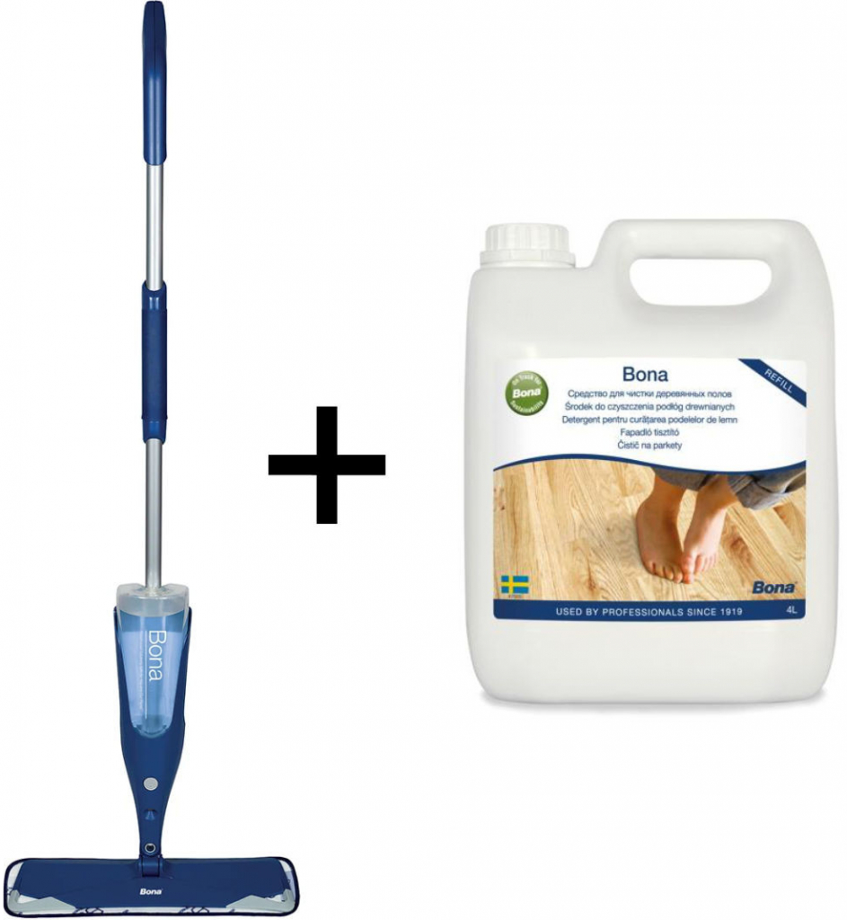 Bona Premium Spray Mop na drevené podlahy + 4 l náhradnej náplne od 55,9 €  - Heureka.sk