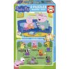 EDUCA Drevené puzzle Prasiatko Peppa II 2x25 dielikov